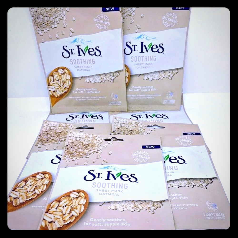 7-St. Ives Oatmeal Soothing Mask Sheets